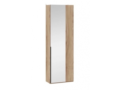 Шкаф угловой Порто 366 с 1 зеркальной дверью (Яблоня Беллуно, Графит)
